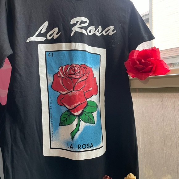 La Rosa loteria mexican bingo graphic tee - Picture 5 of 11